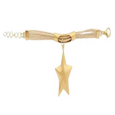 Saachi Women's Gold Star Charm Bracelet