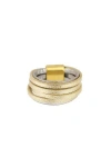 Saachi Women's Gold Two Tone Metallic Ring In Gold