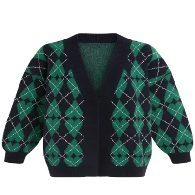 Saachi Women's Green Grandpa Heart Cardigan In Gray