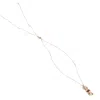Saachi Women's Green Three Charm Gold Plate Pendant Necklace