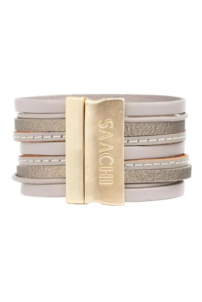Saachi Women's Grey Abelia Bracelet In Gray