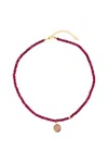 Saachi Women's Grey Agate Gemstone Beads Necklace With Druzy Pendant In Gray