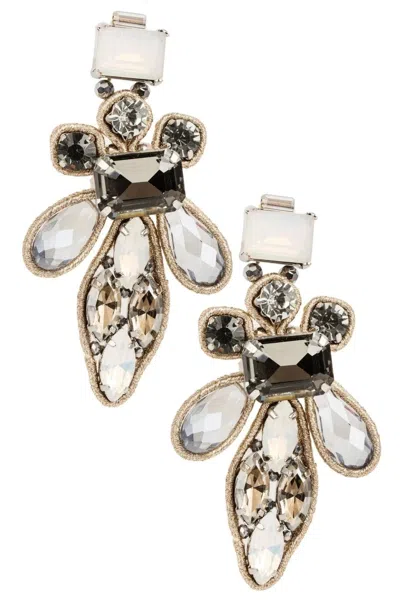 Saachi Women's Grey Dragonfly Earring