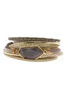 Saachi Endless Dream Beaded Multistrand Leather Wrap Bracelet