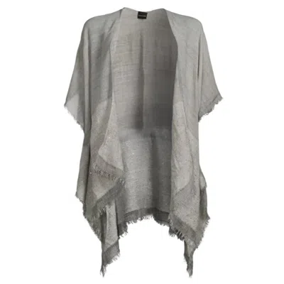 Saachi Women's Grey Fringed Sequin Kimono In Gray