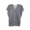 Saachi Women's Grey Pleated Metallic Kimono In Gray