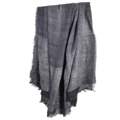 Saachi Women's Grey Sequin Oversized Scarf In Gray