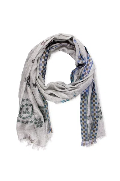 Saachi Women's Grey / White Star Constellation Grey Scarf In Multi