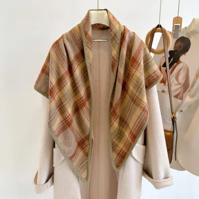 Saachi Women's Grey Wool Triangle Scarf In Neutral