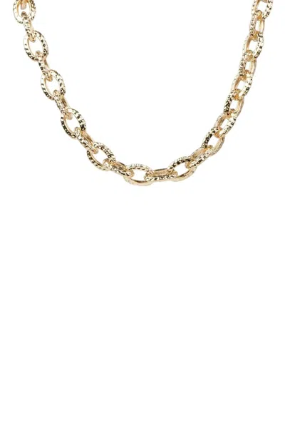 Saachi Women's Hammered Gold Chain Necklace