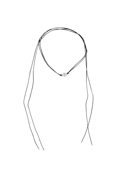 Saachi Women's Hamsa Pendant Wrap Choker Black