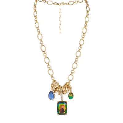 Saachi Women's Jewel Charm Link Multi Necklace In Yellow