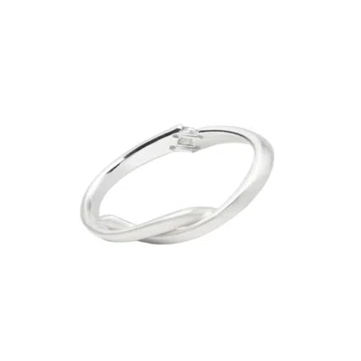 Saachi Women's Knotted Cuff Silver Bracelet