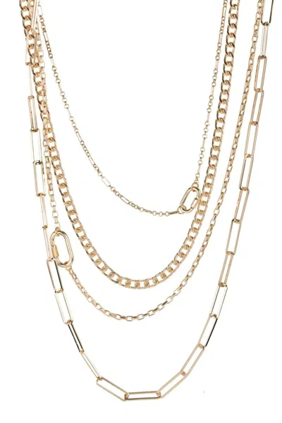 SAACHI WOMEN'S LAYERED GOLD CHAIN MULTI NECKLACE