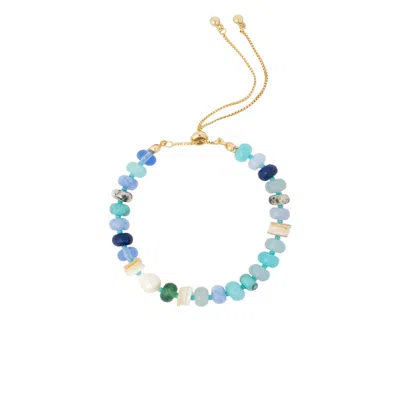 SAACHI WOMEN'S MULTICOLOR BEADED BLUE BRACELET
