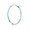 Saachi Multicolor Beaded Necklace In Blue