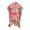 Saachi Women's Multicolored Floral Collared Kaftan In Multi