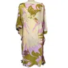 Saachi Women's Neutrals Multicolor Floral Cream Kaftan Maxi In White