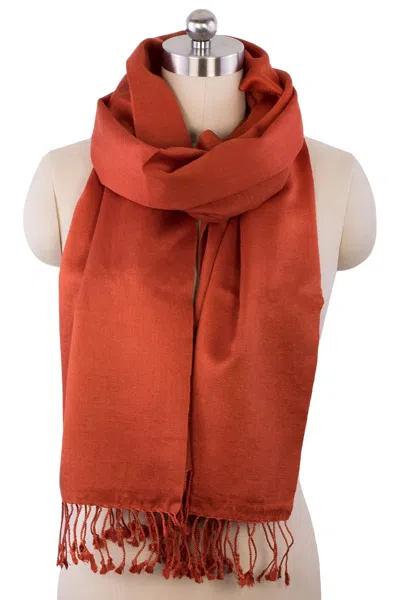 Saachi Women's Pashmina Satin Brown Scarf