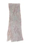 Saachi Women's Pink Abstract Pleated Scarf In Pink