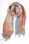 Saachi Women's Pink Fiore Pastel Reversible Scarf In Pink