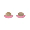 Saachi Women's Pink Geometric Half-moon Earrings