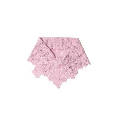 Saachi Women's Purple Knitted Triangle Lilac Bandana