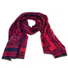 Saachi Women's Reversible Leopard Pattern Red Scarf In Red