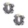 Saachi Women's Royal Redux Beaded Hoop Silver Earring In Silver