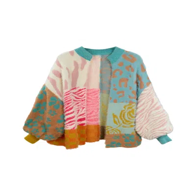 Saachi Women's Short Multi Patterned Cardigan