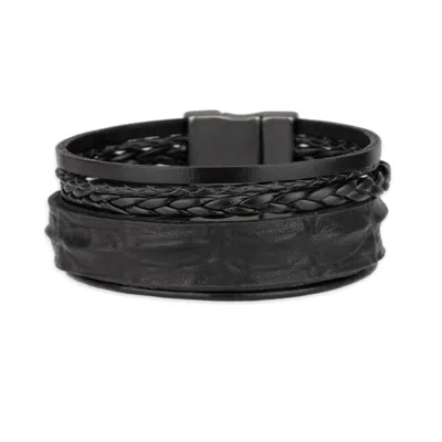 Saachi Women's Shyama Leather Black Bracelet