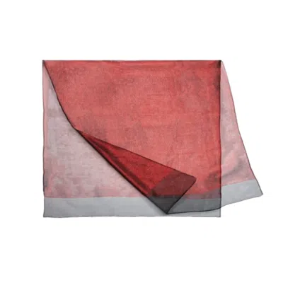 Saachi Women's Silk Glimmer Red Scarf