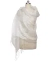 Saachi Glitz Silk Scarf In Silver