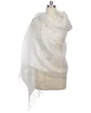 Saachi Glitz Silk Scarf In Transparent