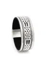 Saachi Women's Silver Chain Link Crystal Bracelet