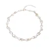 Saachi Women's Silver Infinity Link Collar Necklace