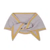 Saachi Women's Solid Triangle Grey Scarf In Blue