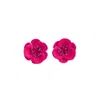 Saachi Statement Flower Crystal Stud Earrings In Pink
