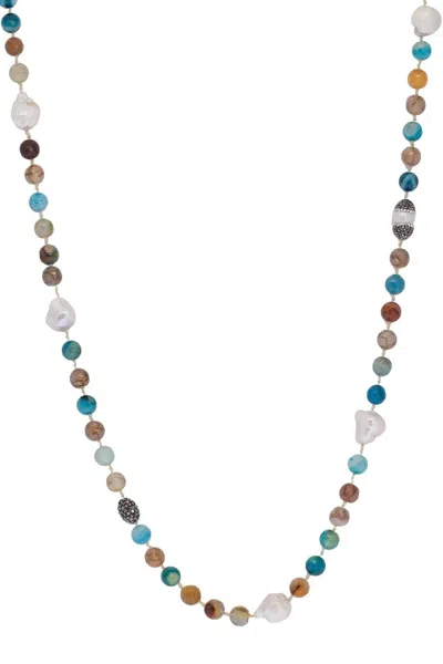Saachi Women's Tahitian Pearl Beaded Long Necklace In Brown