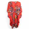 Saachi Women's Tropical Sun Red Kaftan In Multi