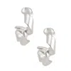 Saachi Women's Twisted Hoop Silver Earrings In Metallic
