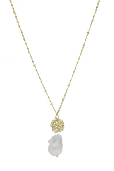 Saachi Women's White Baroque Garden Necklace