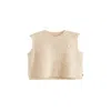 Saachi Women's White Looped Knit Ivory Sweater Vest In Neutral