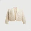 Saachi Women's White Pearl Embellished Ivory Cardigan In Neutral
