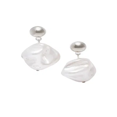 Saachi Women's White Seashell Pearl Dangle Earrings