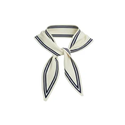 SAACHI WOMEN'S WHITE SOLID TRIANGLE IVORY SCARF