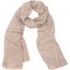Saachi Wool Blend Fringe Scarf In Neutral