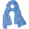Saachi Wool Blend Fringe Scarf In Light Blue