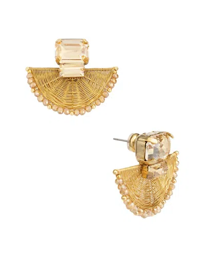 Saachi Woven Crystal Earrings In Gold