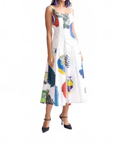 Saaksha & Kinni Emily Dress In Ivory/ Multi In White